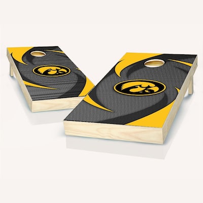 Iowa Hawkeyes Swoosh Outdoor Cornhole Board Set