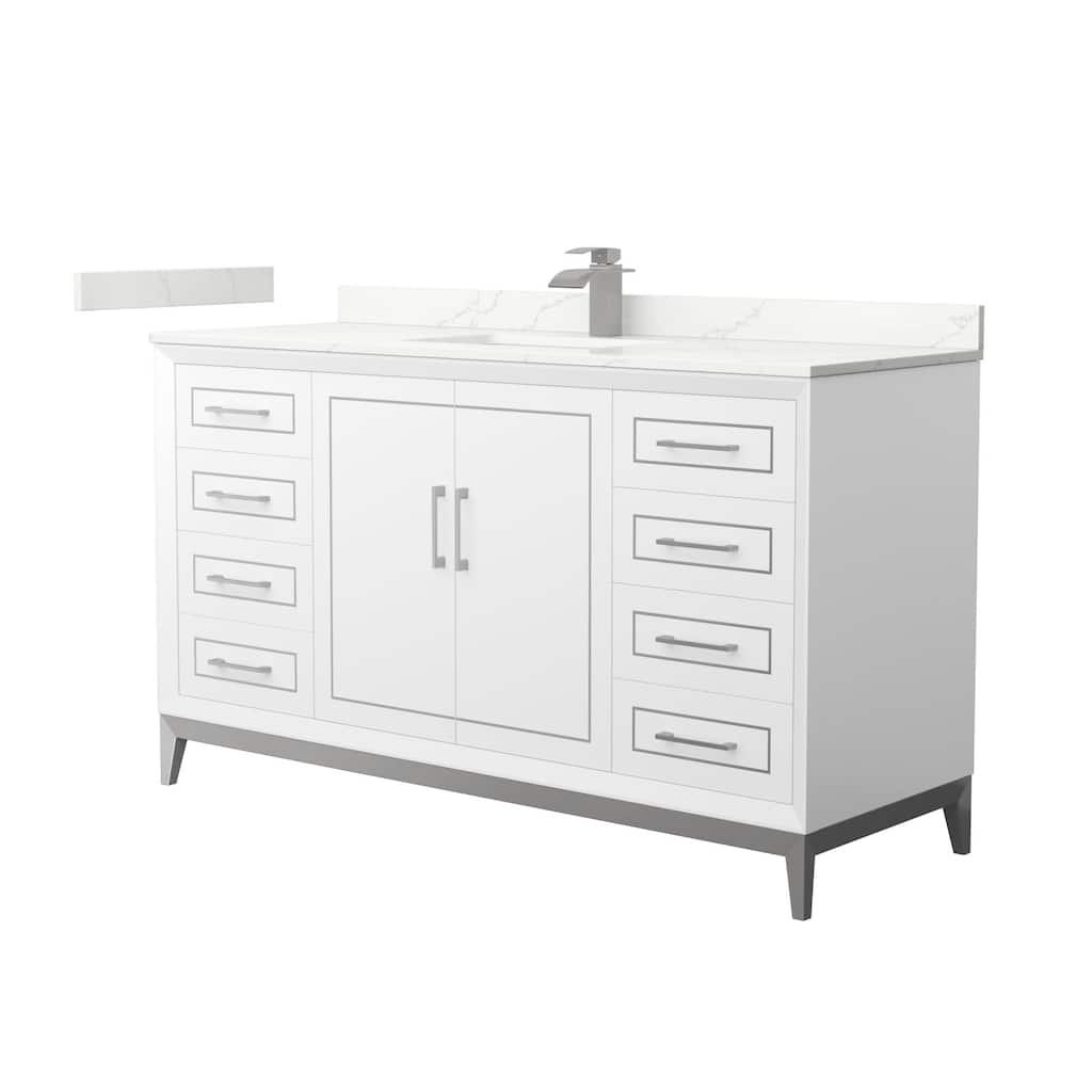 Wyndham Collection WCH515160S-QTZ-UNSMXX Marlena 60" Free Standing