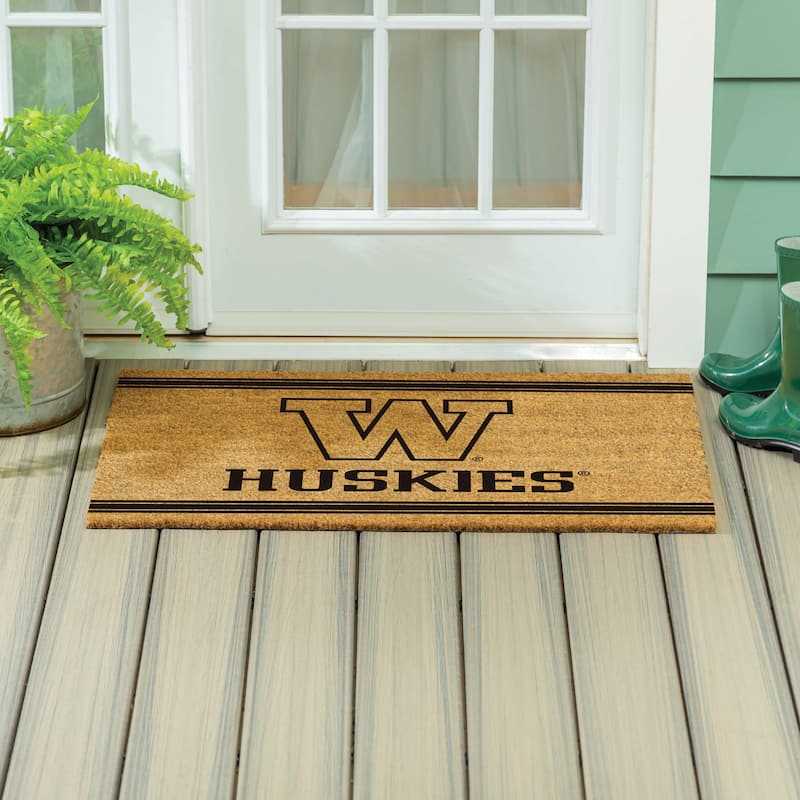 University of Washington Monochrome Indoor/Outdoor Coir Door Mat