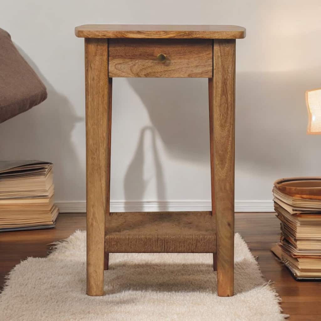 Solid Wood Rope End Table