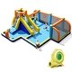 preview thumbnail 1 of 4, Giant Football Theme Inflatable Water Skiing Trampoline Splash Pool Kids