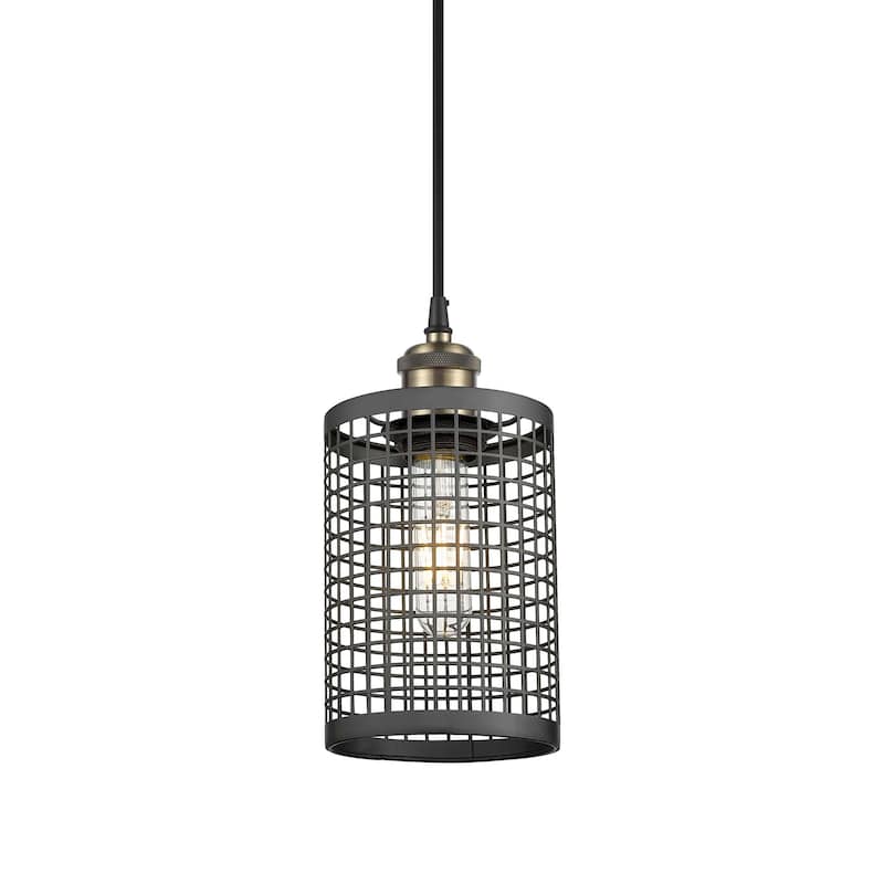 Innovations Lighting 516-1P-10-5 Nestbrook Pendant Nestbrook 5" Wide - Black Antique Brass / Matte Black