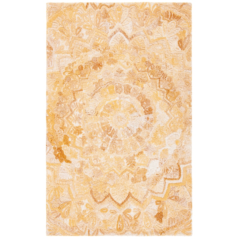 SAFAVIEH Handmade Marquee Genta Modern Medallion Wool Rug