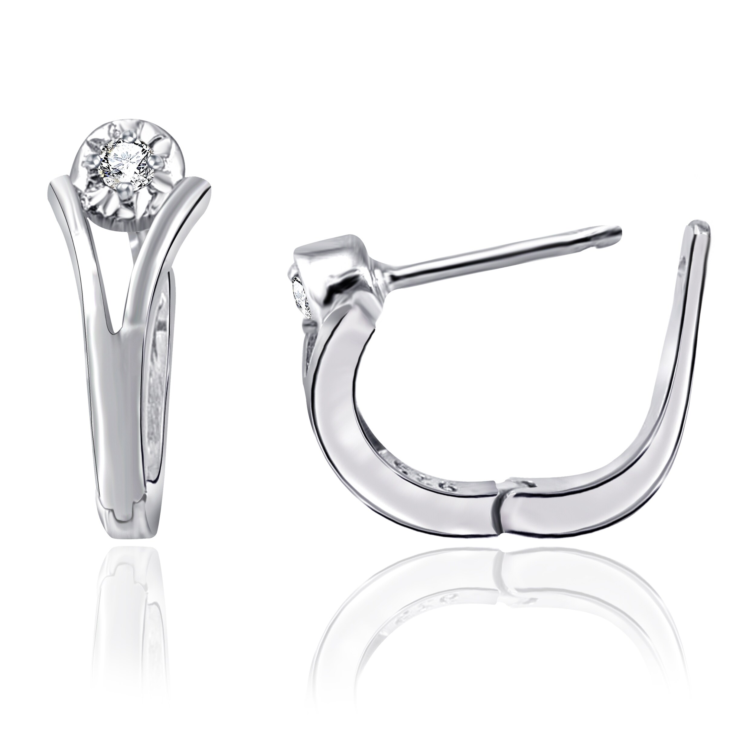 sterling silver round earrings