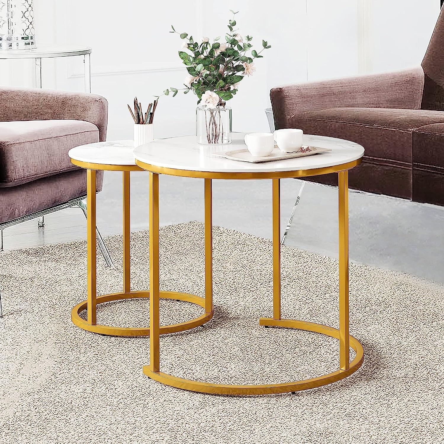 Nest of 2025 marble coffee tables