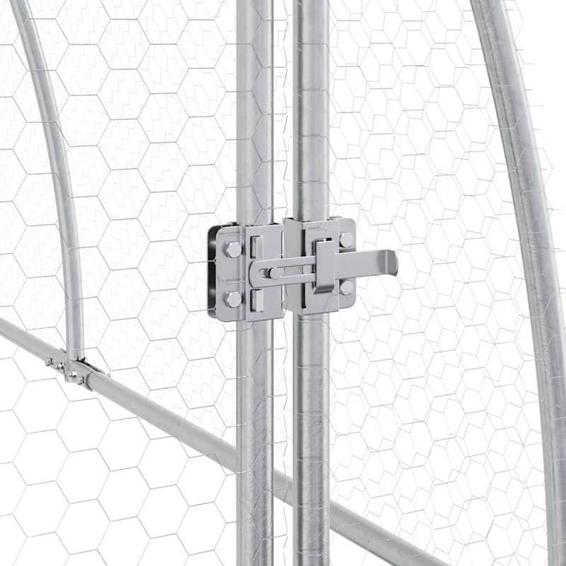 vidaXL Chicken Cage Silver 39.4"/118.1"/236.2"/x41.3"x47.2" Galvanized Steel