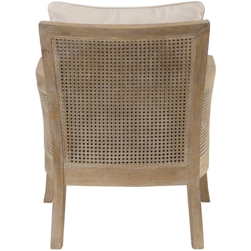 Uttermost Encore 28-3/4" Wide Rubber Wood Framed Dual Arm Accent Chair