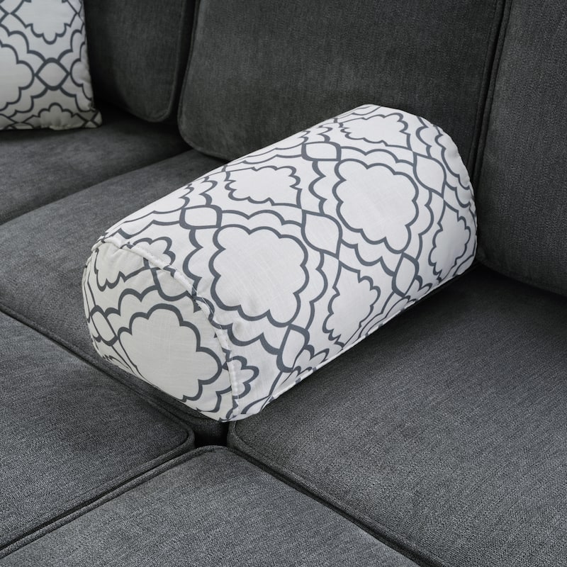 Roomfitters Convertible L-Shaped Sectional Sofa Bed with Dual Sleepers, Flip-Top Table, USB, Cup Holder & Storage