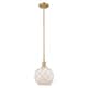 Option Brushed Brass / White Glass with White Rope