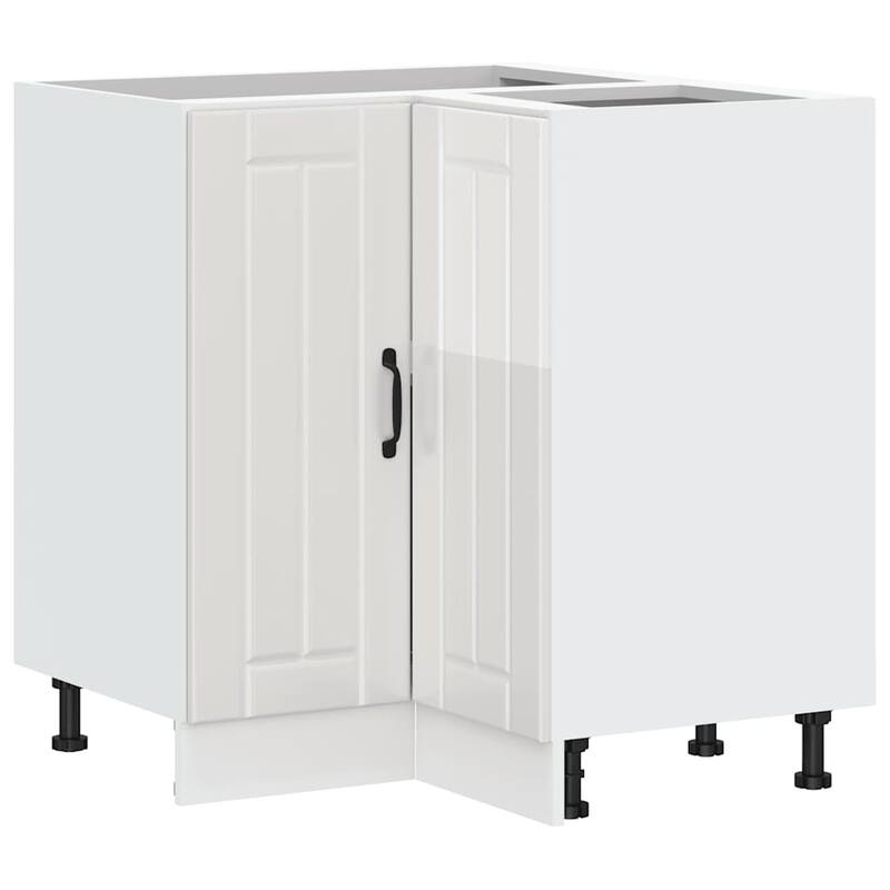 vidaXL Kitchen Corner Base Cabinet High gloss white Engineered wood - 29.7 x 29.7 x 32.1