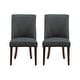 preview thumbnail 18 of 25, Linon Allard Modern Dining Chairs with Espresso Legs (Set of 2)