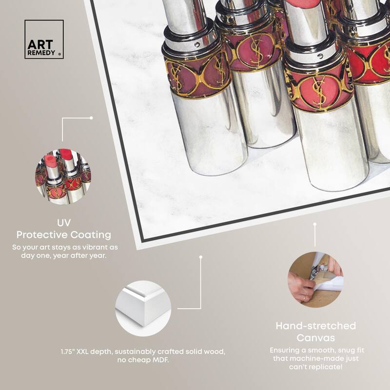 Doll Memories - Lipsticks 22 Canvas by Art Remedy