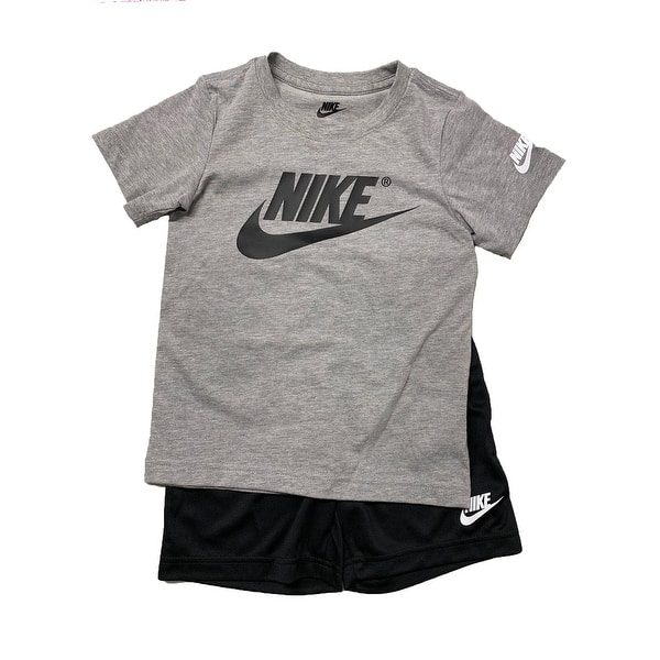 Shop Nike Little Boys 2 Piece Tee Short Set Just Do It Heather Grey 6 Kids Overstock 27865176