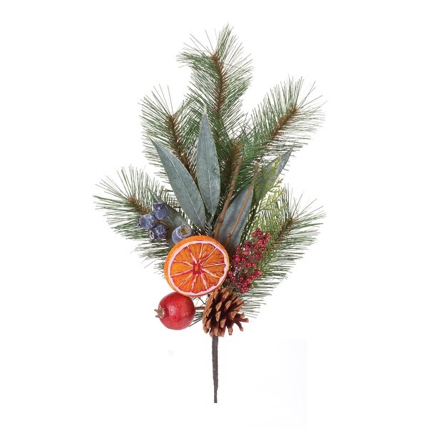 Pine with Fruit Spray (Set of 2) - 11.25 x 6 x 20 - Bed Bath