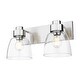 preview thumbnail 7 of 9, Golden Lighting 9314-BA2 CLR Remy 2 Light 17" Wide Vanity Light