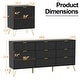 preview thumbnail 2 of 17, 9 Drawer Dresser and Night Stand Sets for Bedroom Set of 2