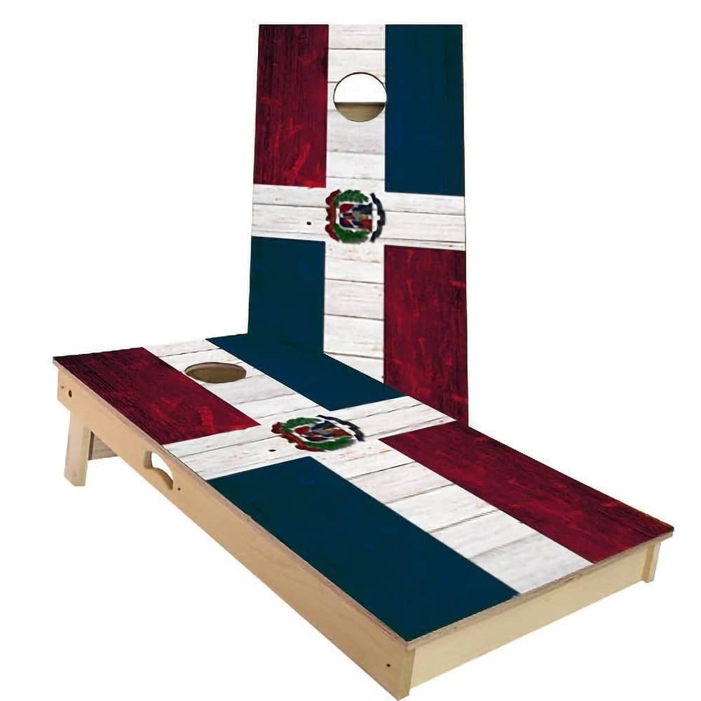 Dominican Republic Flag Outdoor Cornhole Board Set