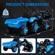 preview thumbnail 3 of 26, 12V Kids 3 in 1 Ride on Excavator & Tractor with Detachable Trailer