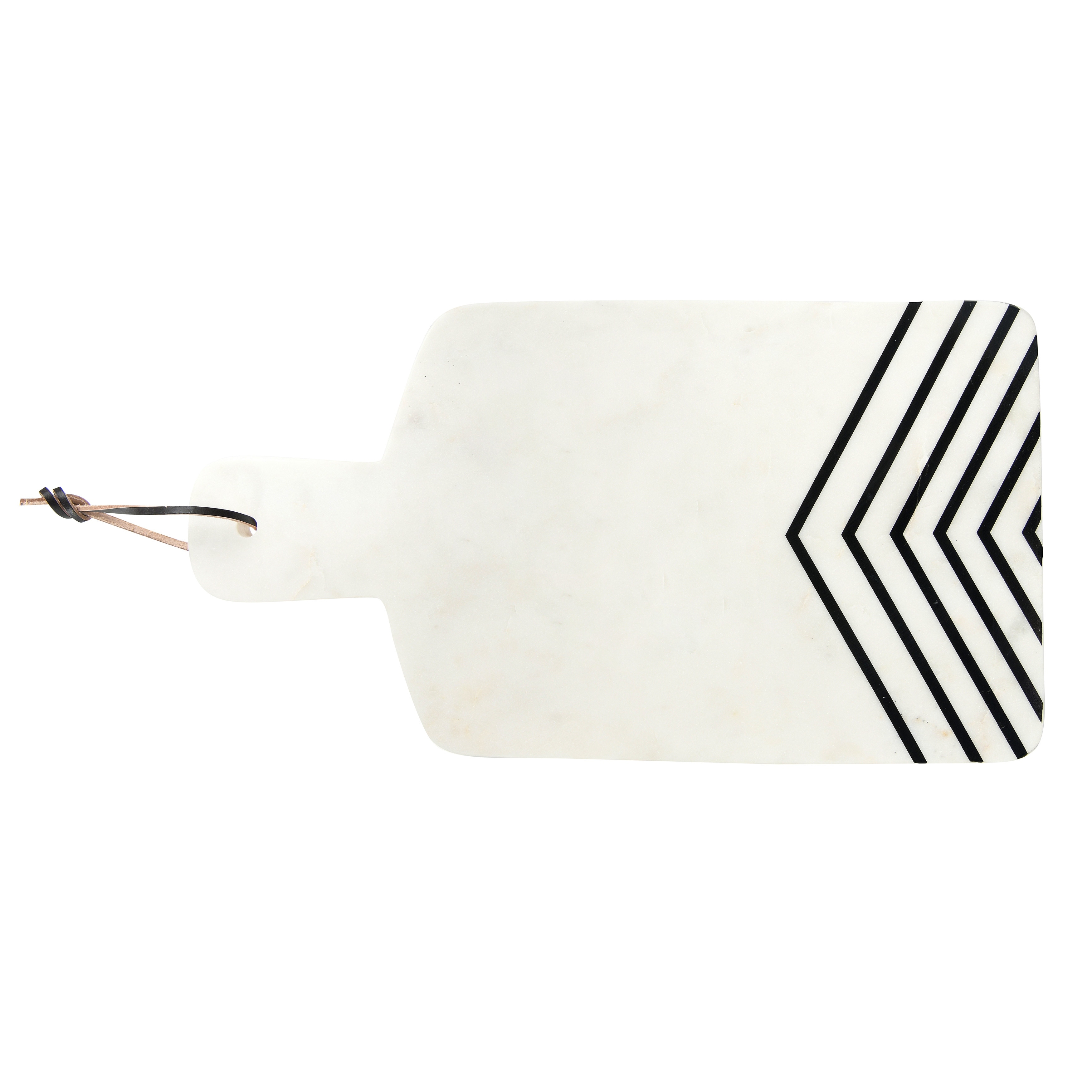 White and Black Chevron Marble Cheese/Cutting Board