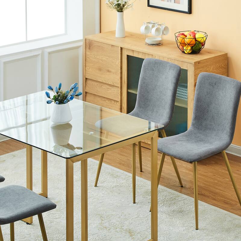 Homy Casa 55'' W Rectangular Transparency Dining Table