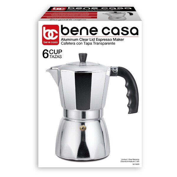 Bene Casa aluminum 6-cup espresso maker 