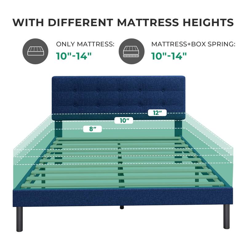 Modern Wooden Bed Frame With Headboard