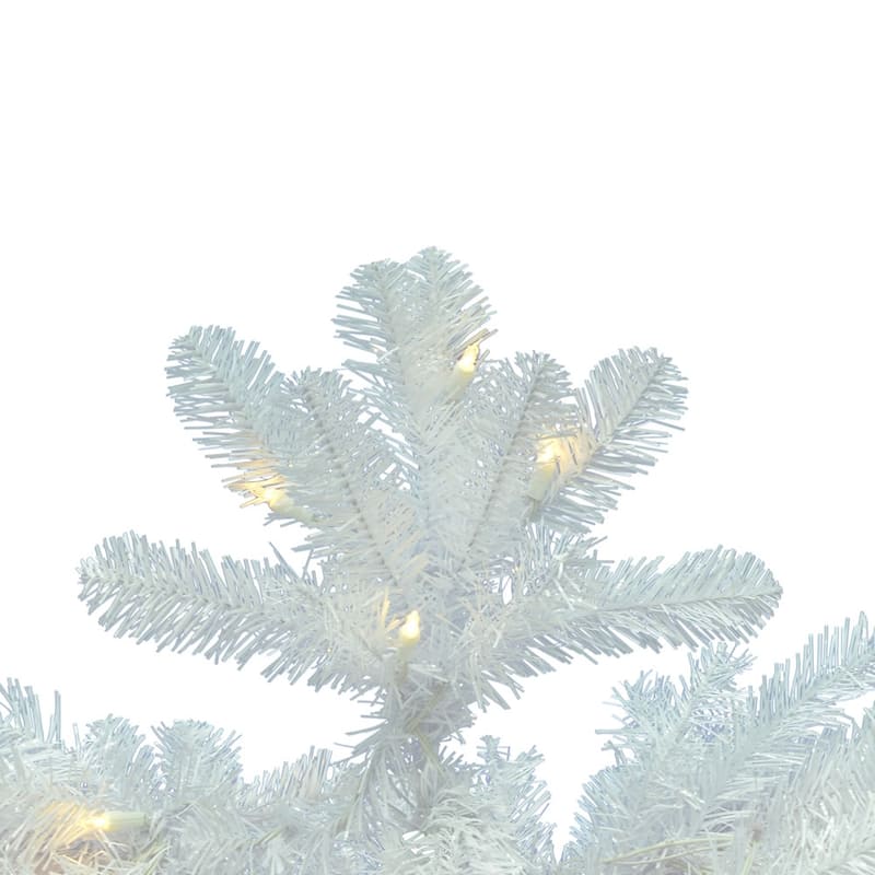 Vickerman White Salem Pencil Pine 6.5 Foot Artificial Pre-Lit LED Christmas Tree - 20