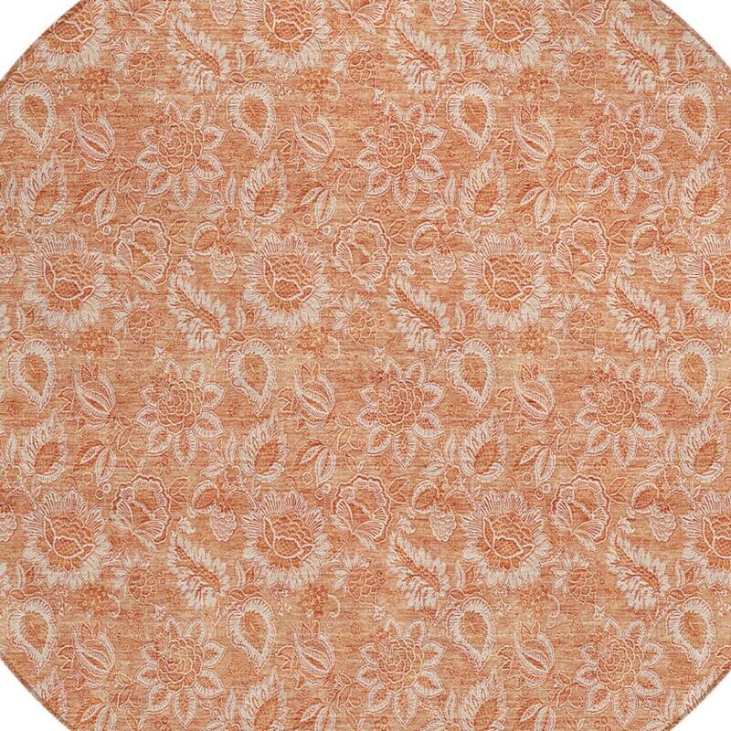 HomeRoots Floral Transitional Rectangle Outdoor Rug