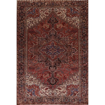 Traditional Vegetable Dye Heriz Persian Wool Area Rug Hand-knotted - 8'11" x 11'3"