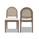 preview thumbnail 6 of 15, Panama 18" Curved Cane Rattan Boucle Upholstered Dining Chair (Set of 2)