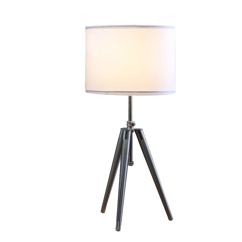 Mid Century Modern Adjustable Tripod Metal Chrome Table Lamp