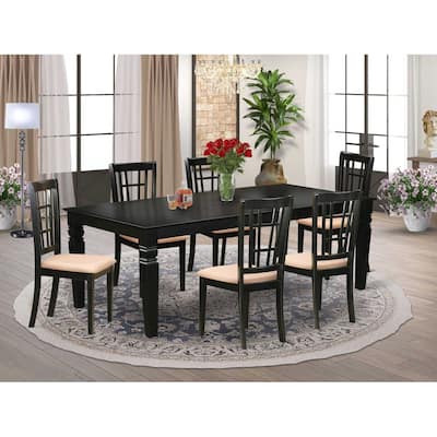 African Dining Room Set - Modern Kitchen Table & Chairs - 9 Piece Set