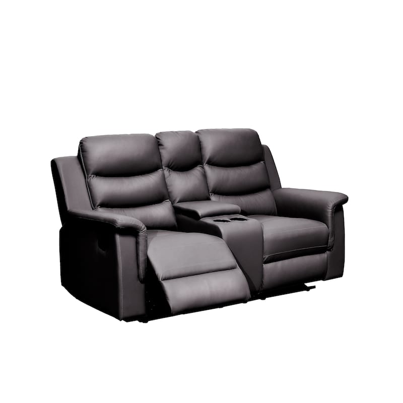 Reclining Loveseat with Middle Console Slipcover - Black