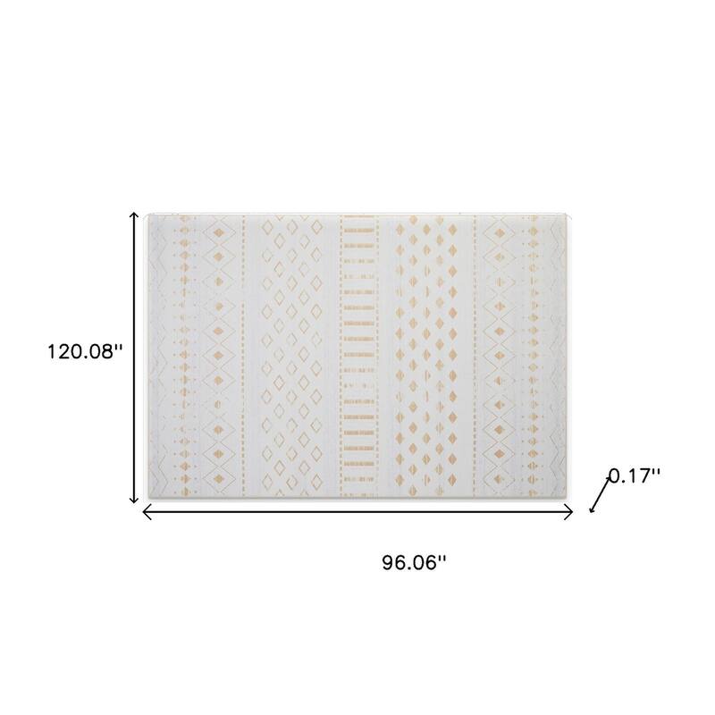 HomeRoots Abstract Geometric Casual Rectangle Area Rug