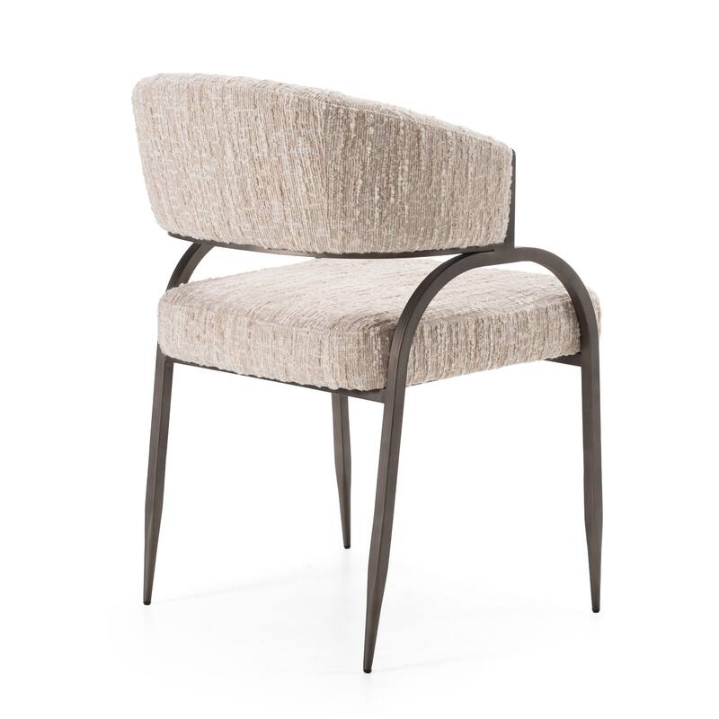 Modrest Kobe Modern Beige Fabric Dining Chair