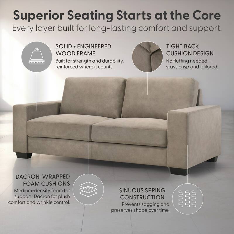Yvonne Modern Sofa, Loveseat, Living Room Set, Upholstered Couch with Removable Cushions