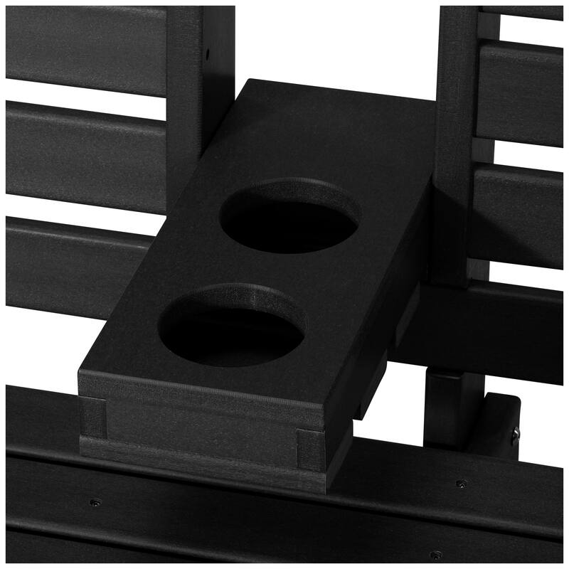 Nashville Poly 54 Inch Porch Swing with Folding Cup Holder