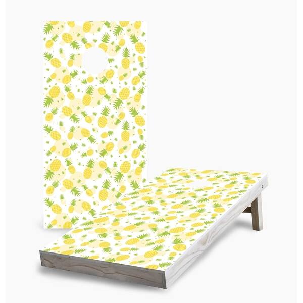 slide 2 of 7, Pineapple Cornhole Game (Choose Wraps or Boards) 2x4 Boards (24" x 48") - Include ALL Accessories