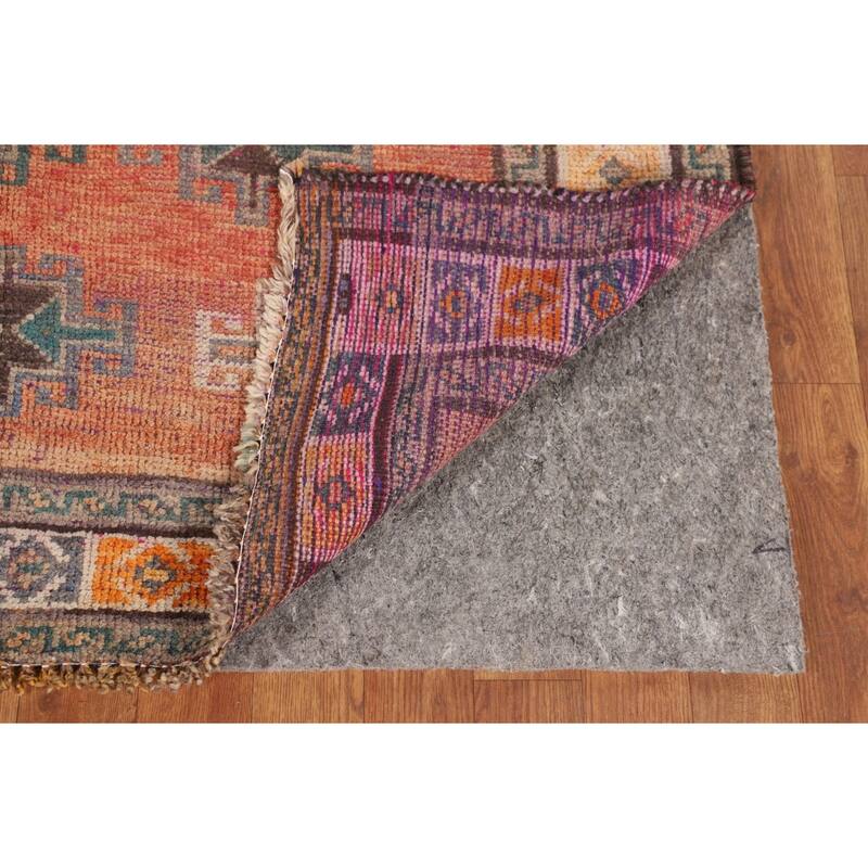 Geometric Shiraz Persian Accent Rug Hand-Knotted Wool Carpet - 4'4" x 6'4"