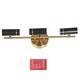preview thumbnail 7 of 12, Black Gold 2/3-Light Modern Bathroom LED Vanity Light with Cylinder Shades