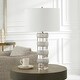 preview thumbnail 4 of 6, Uttermost Band Together Crystal & Wood Table Lamp - 16 W X 28 H X 16 D (in)
