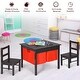 preview thumbnail 16 of 18, Gymax 2-in-1 Kids Activity Table & 2 Chairs Set w/Storage Building - See Details