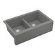 preview thumbnail 49 of 61, Karran Farmhouse Apron Front Quartz Double Bowl Kitchen Sink Kit