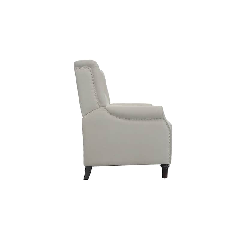 Modern Fabric Recliner Armchair With Adjustable Back and Padded Cushion