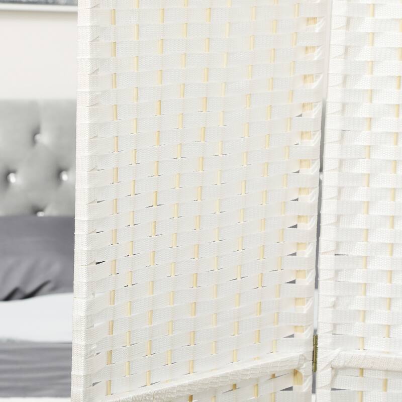 Polypropylene Pine Wood Weaving Room Divider with Arched Top