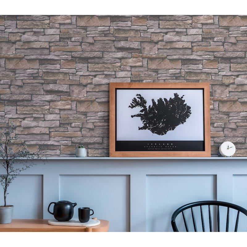 Galerie Wallcoverings Bricks and More Collection Sandstone Splendour Motif Matte Finish Vinyl on Non-woven Wallpaper Roll