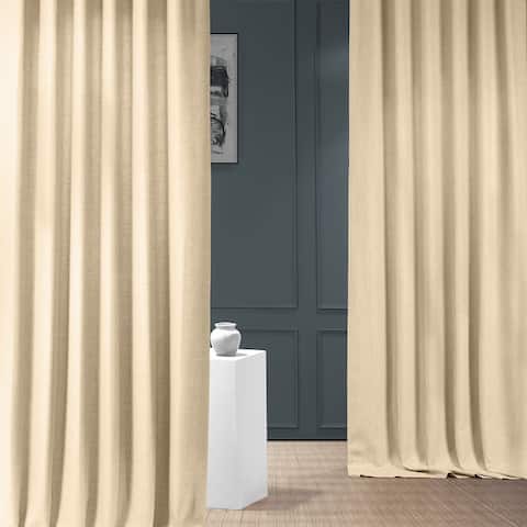 Exclusive Fabrics Italian Faux Linen Curtain (1 Panel)