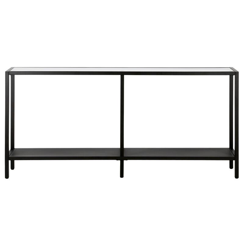 Rigan Modern Metal and Glass Console Table