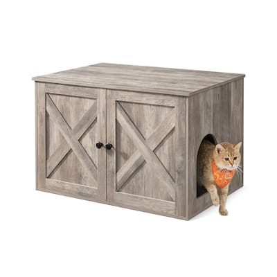 Hidden Cat Litter Box Cabinet, Ideal for Pets