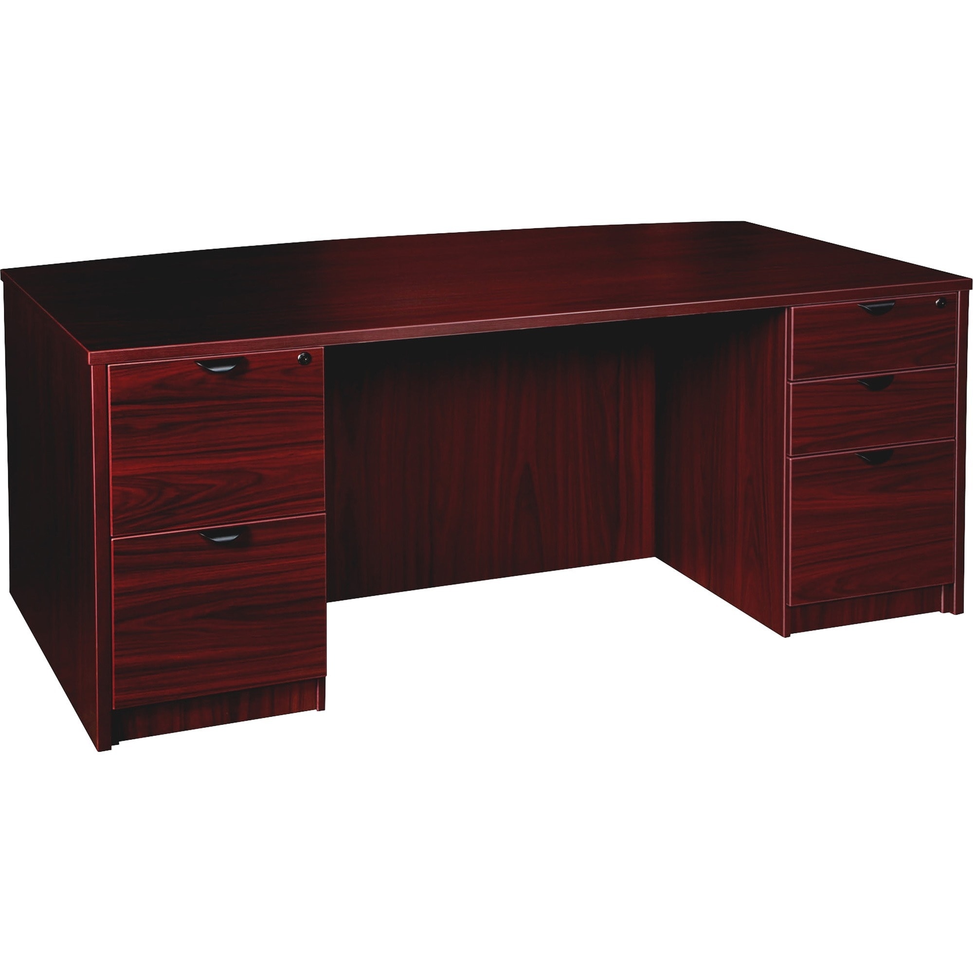 Lorell upper shelf store laminate computer desk